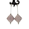 Boucles d'oreilles en verre soufflé - Hollow glass purple earrings