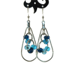 Boucles d'oreilles rocailles bleu - Blue seedbeads earrings