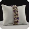Beadwoven Hopeless romatic bracelet in purple