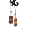 boucles d'oreilles cristal brun - Brown cristal earrings  