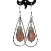 boucles d'oreilles cristal - Crystal earrings Plum