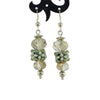 boucles d'oreilles cristal chinois - Chineese crystal earrings greige